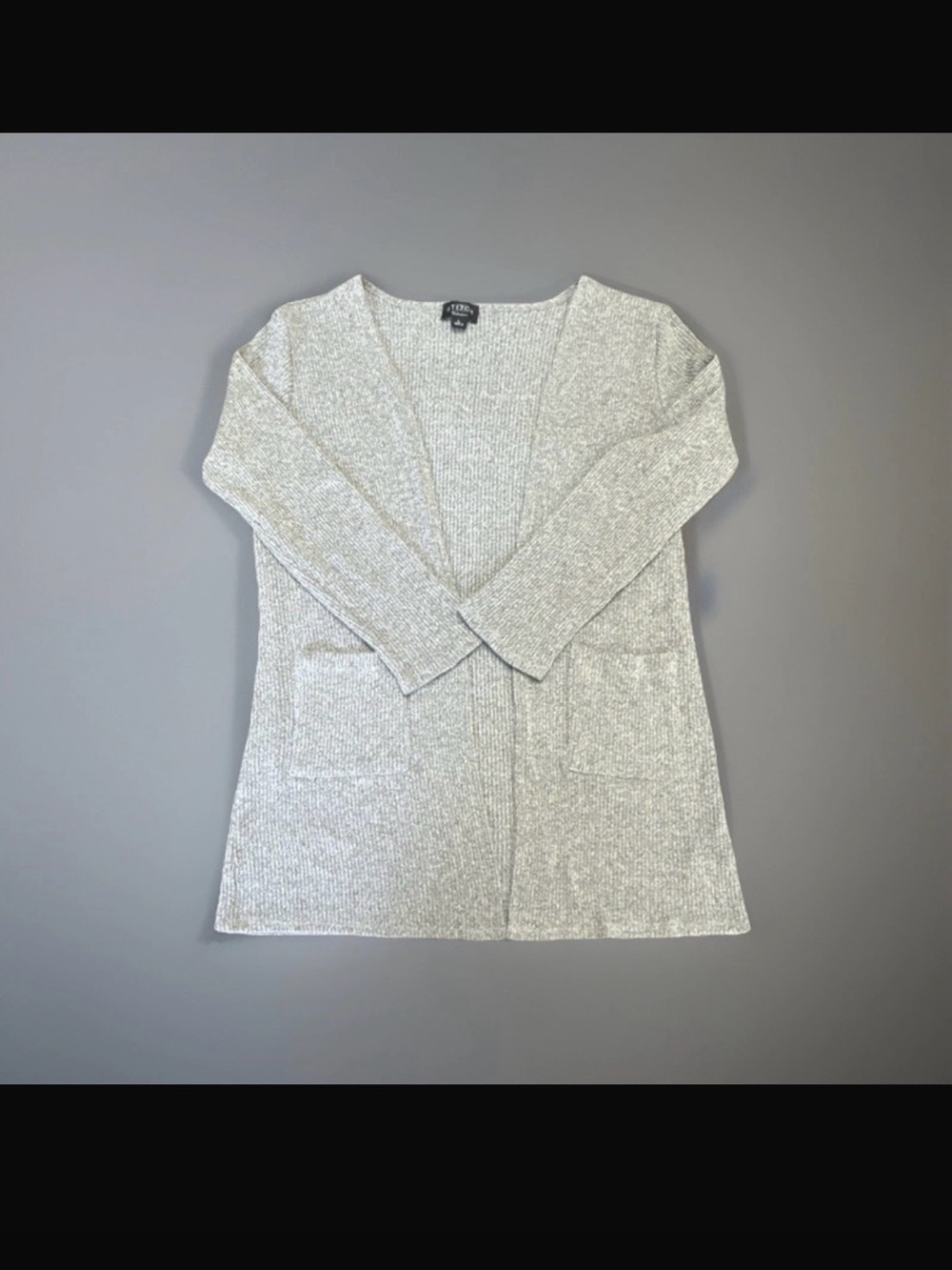 Cozy Open-Front Knit Cardigan in Light Gray